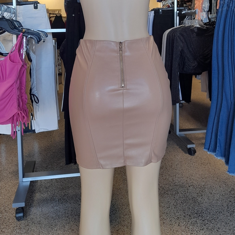 Faux Leather Skirt